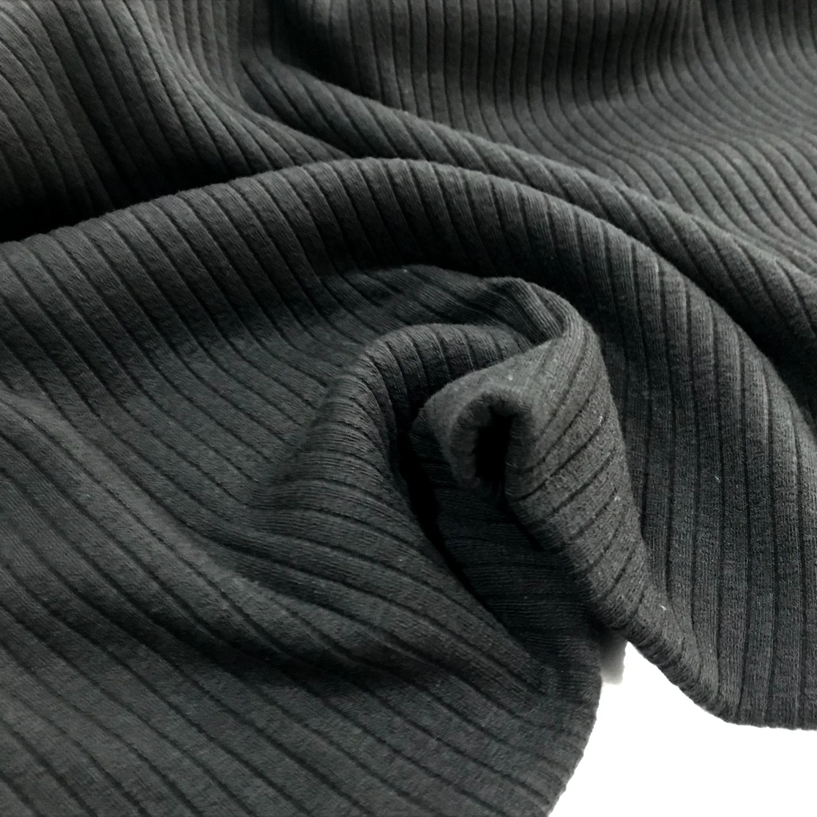 Rib Knit - Cotton Modal - Black
