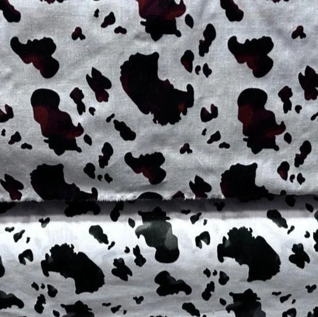Cow Print Poly Cotton Fabric by The Yard 58 Inches