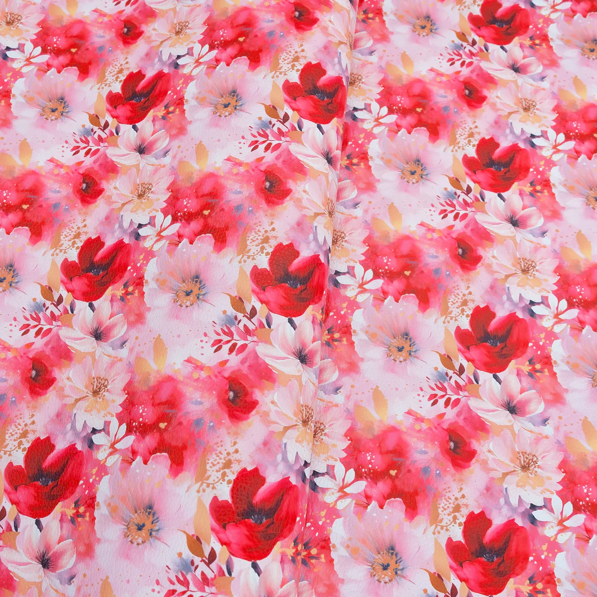 Crimson Blush Printed Vinyl 18" x 53" Roll| Pebble Texture