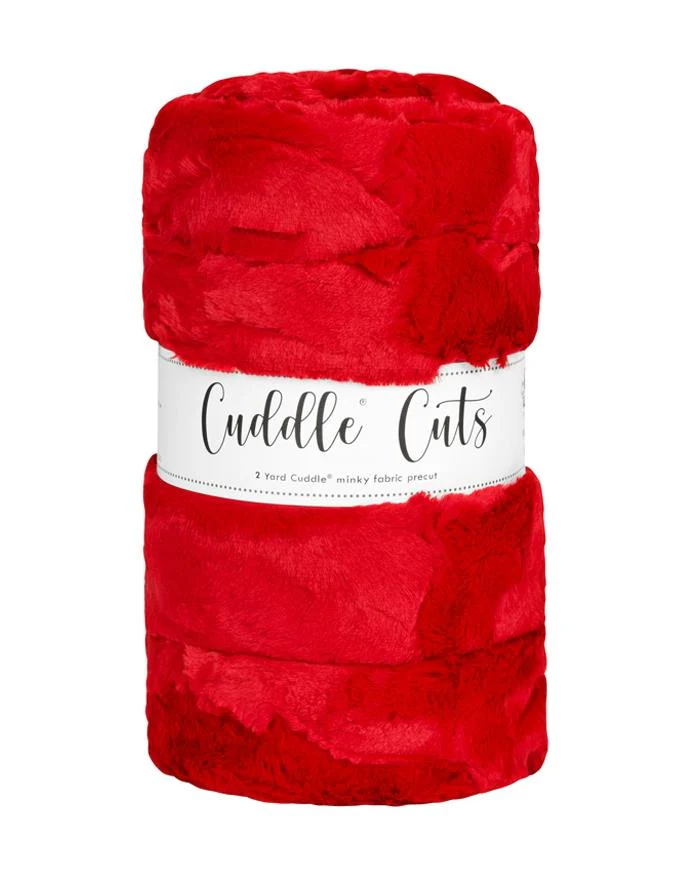 Cuddle Luxe 2 yard Cut: Hide Cardinal
