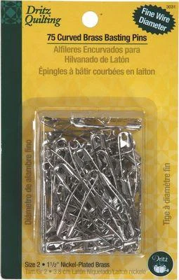 Curved Basting Pins size 2- 75pc