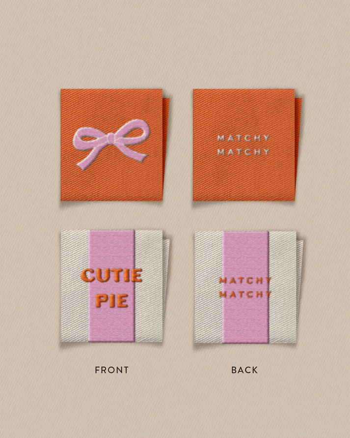 Cutie Pie Bow Square Labels