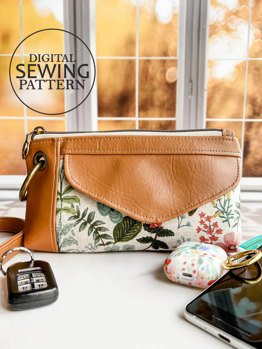 Sewing Pattern with video | The Run Around Wristlet (or Crossbody)