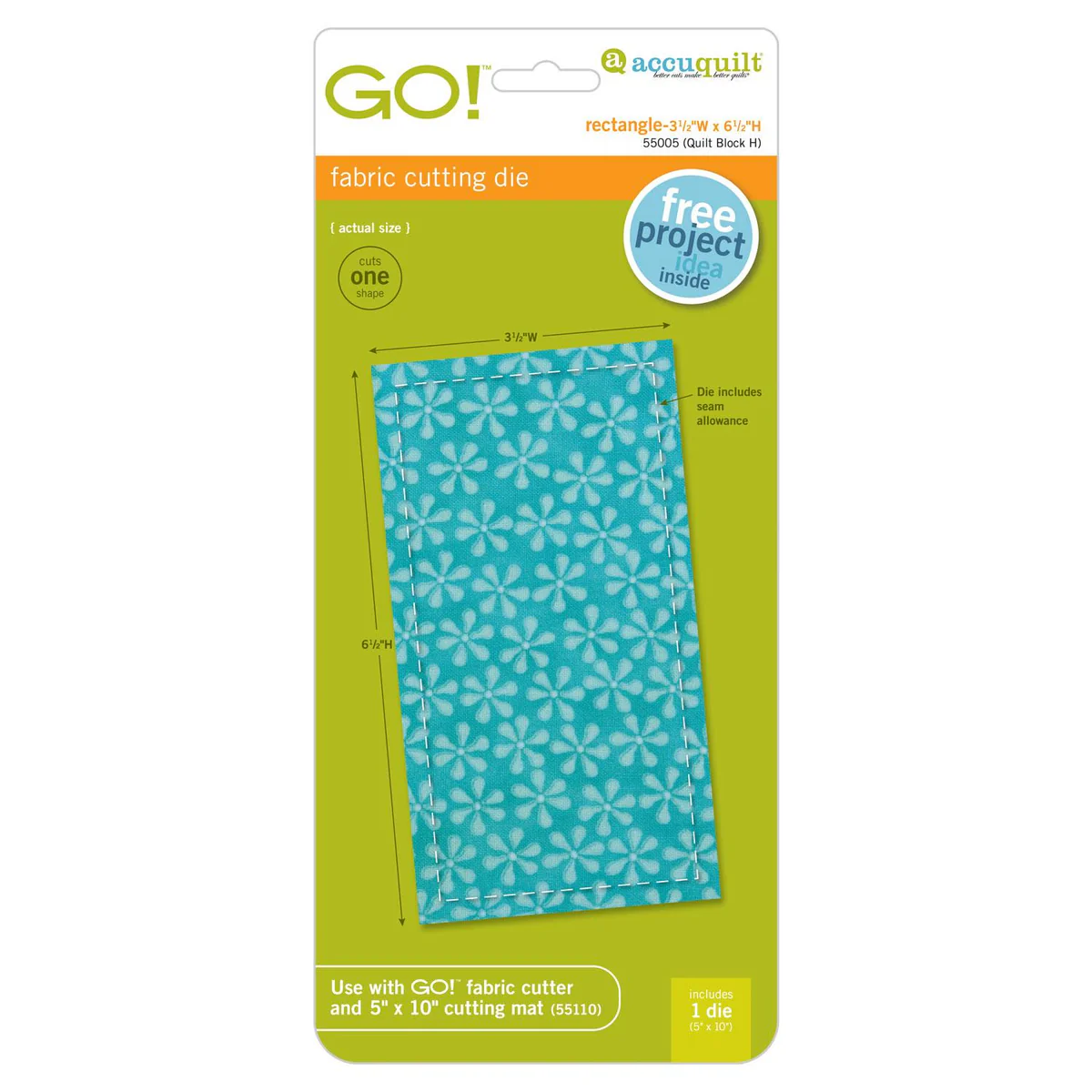 GO! Rectangle-3 1/2" x 6 1/2" 55005