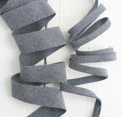 Washed Denim Quilt Binding - Precut, 8 Yards