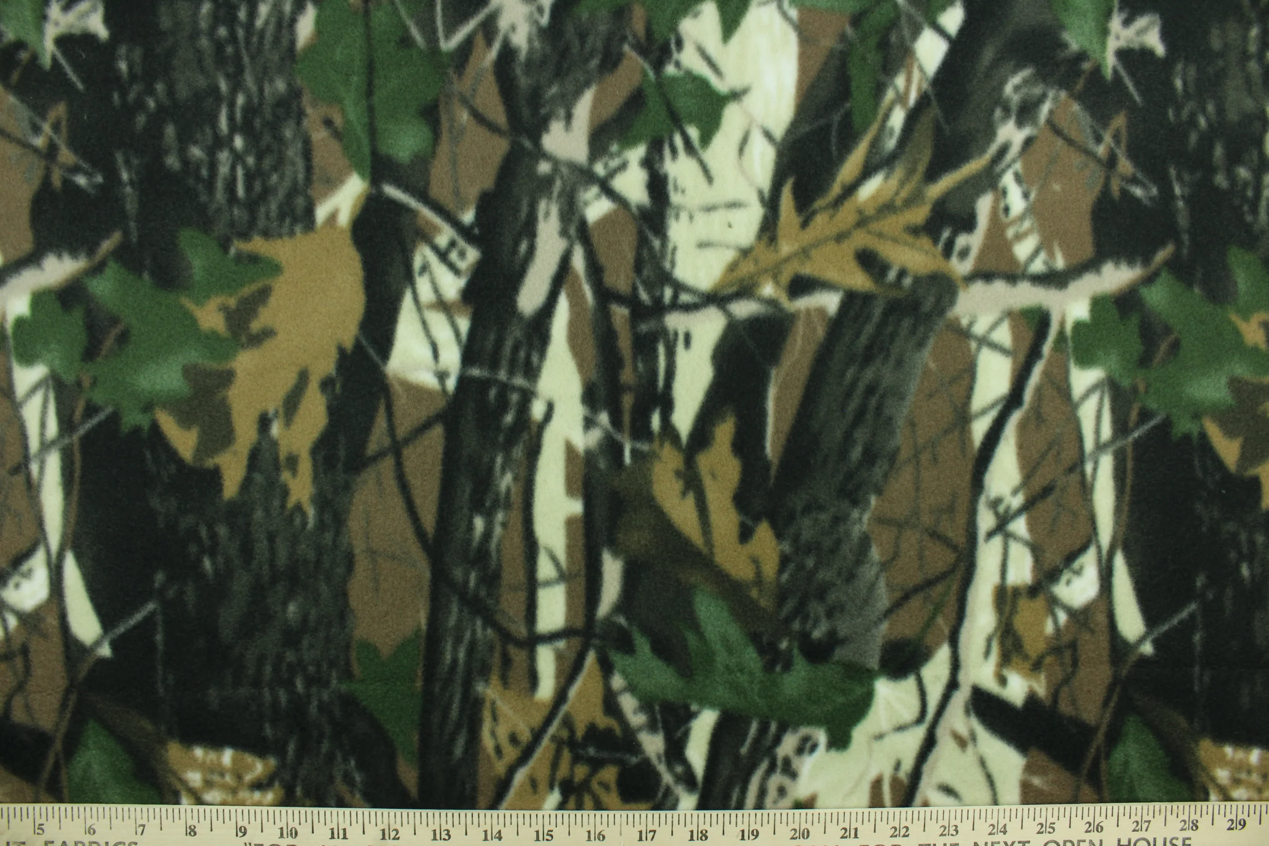 Printed Fleece Deepwoods in Green