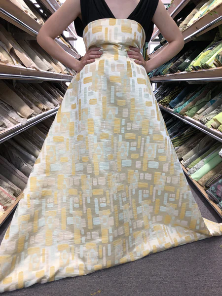 Geometric Brocade - Yellow/Multicolor