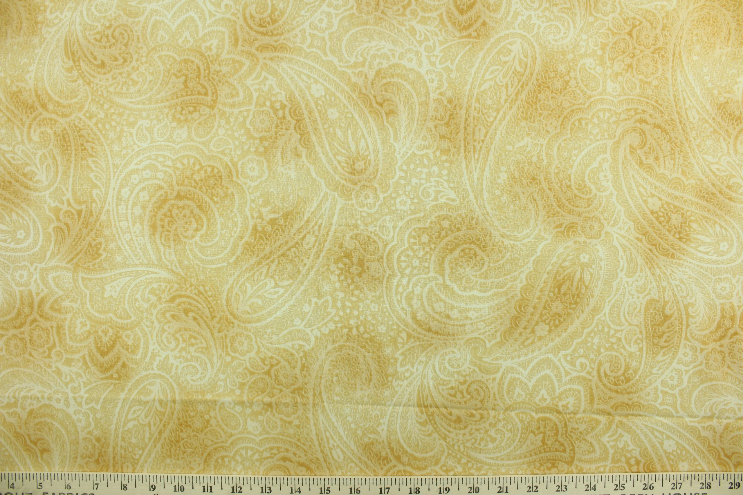 Benartex© Radiant Paisley in Wheat