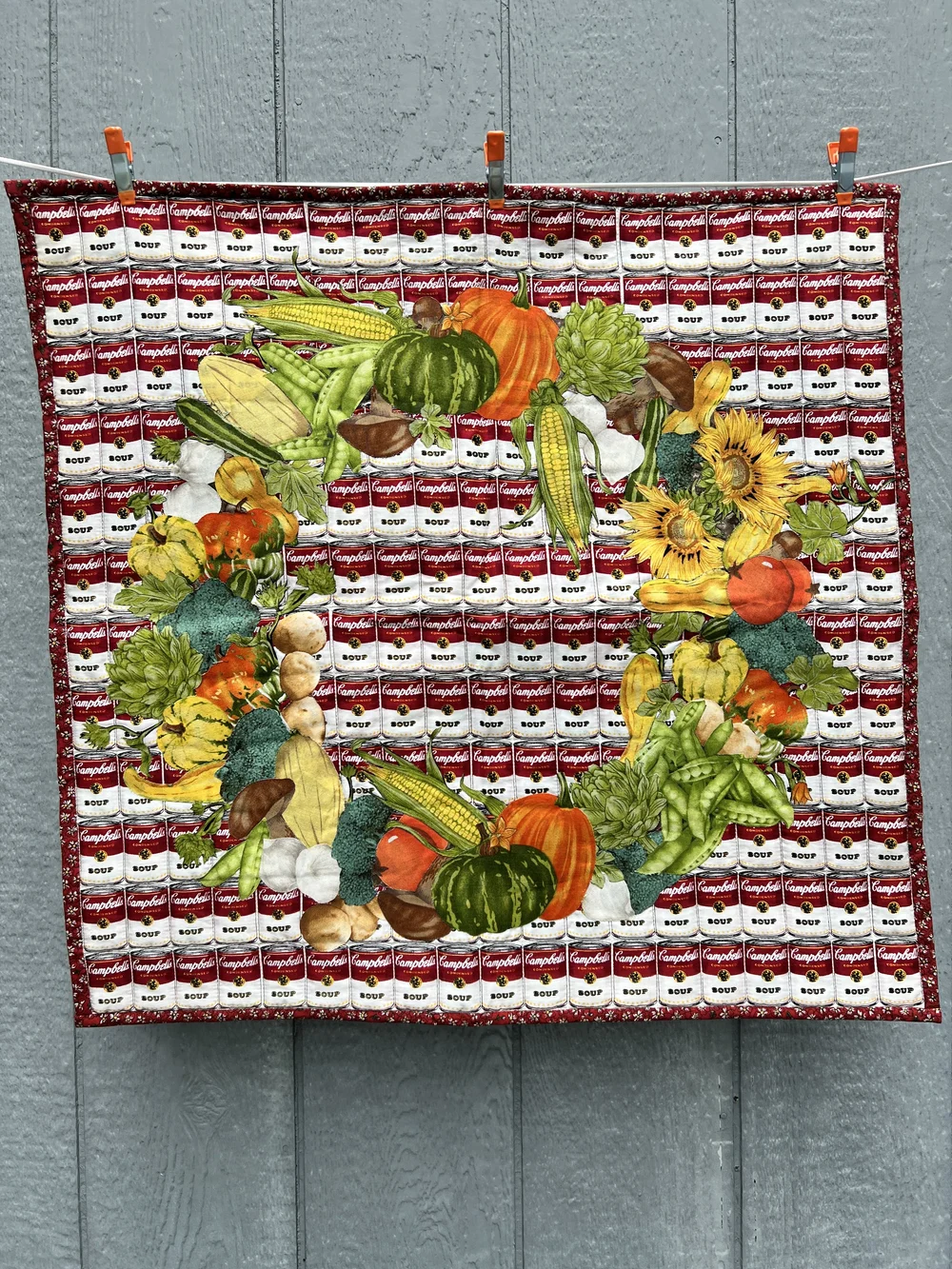 "American Harvest Wreath" Wall Hanging