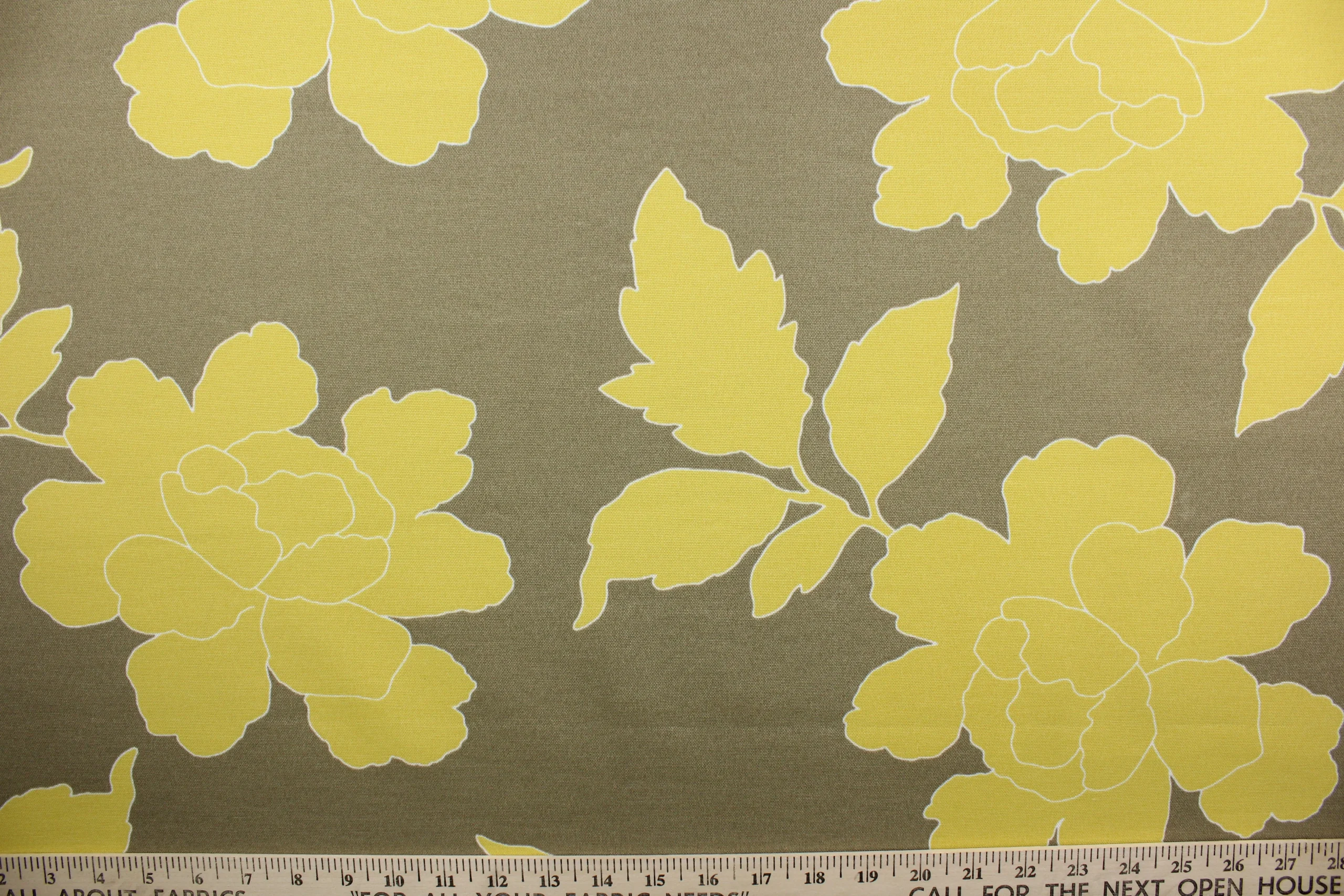 Robert Allen© New Peony in Canary Taupe