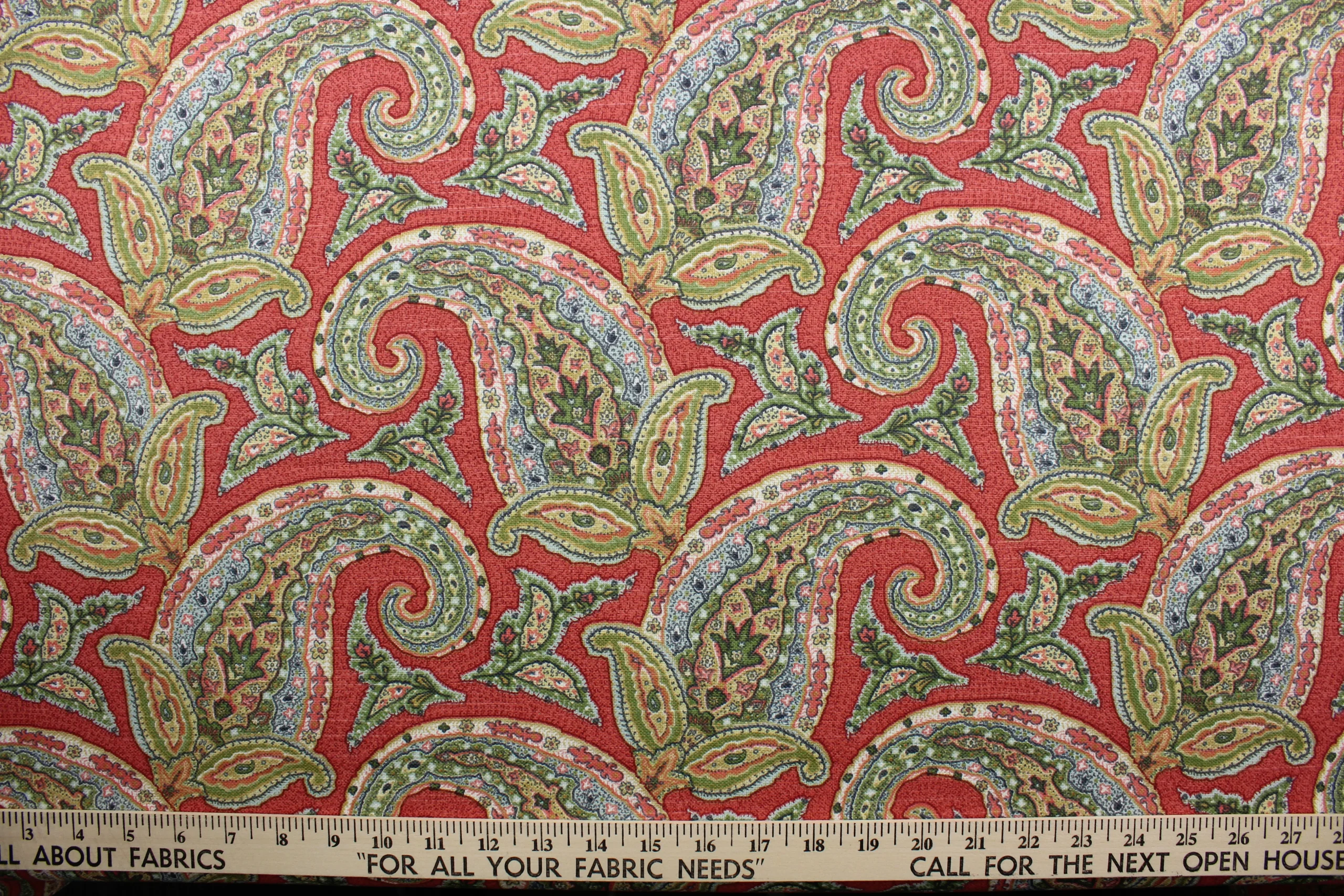 Robert Allen© New Paisley Fabric in Coral