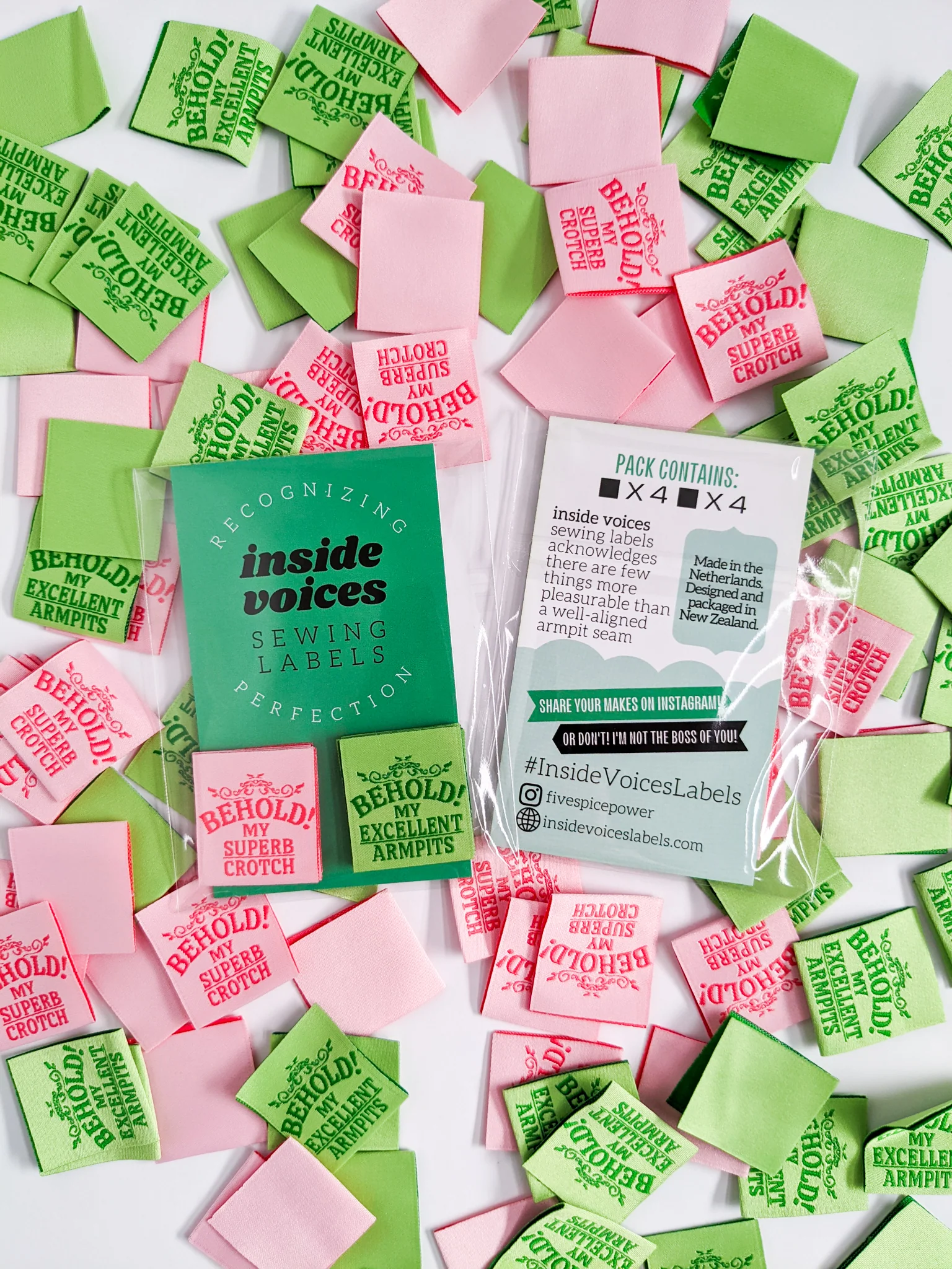 Inside Voices Sewing Labels Multipack:Recognizing Perfection