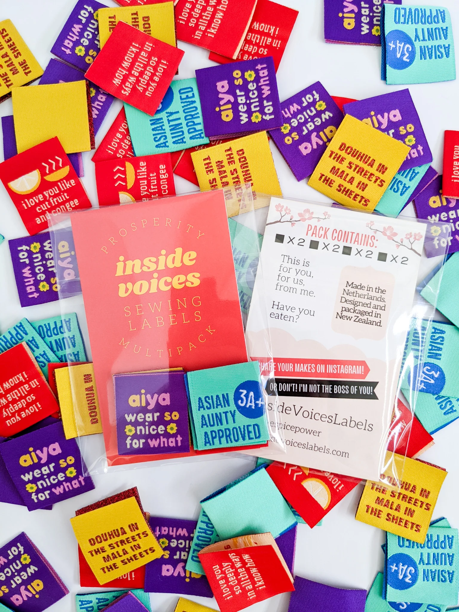 Inside Voices Sewing Labels Multipack: Prosperity