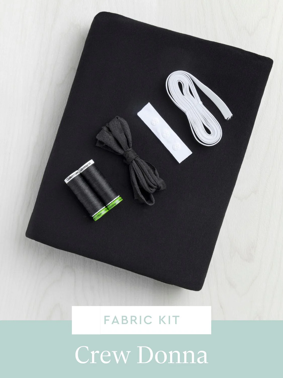 Donna Bodysuit Kit | Black Organic Cotton Spandex Jersey