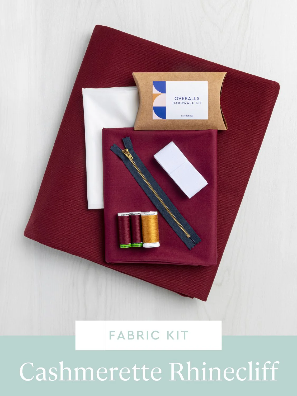 Rhinecliff Overalls Kit |Bordeaux Heavyweight Organic Cotton Twill