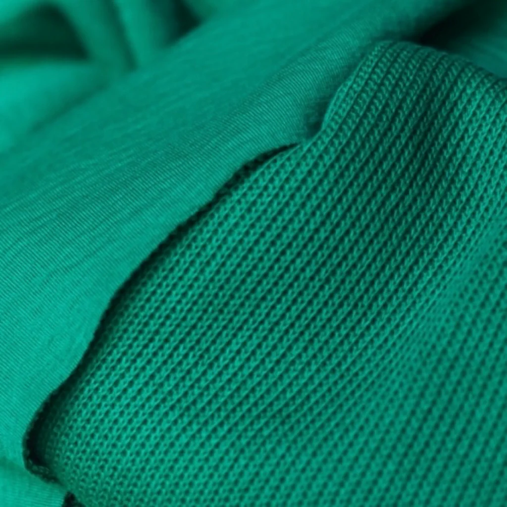 Remnant - Jolly Green Doubleface Rib Knit - 0.21yd