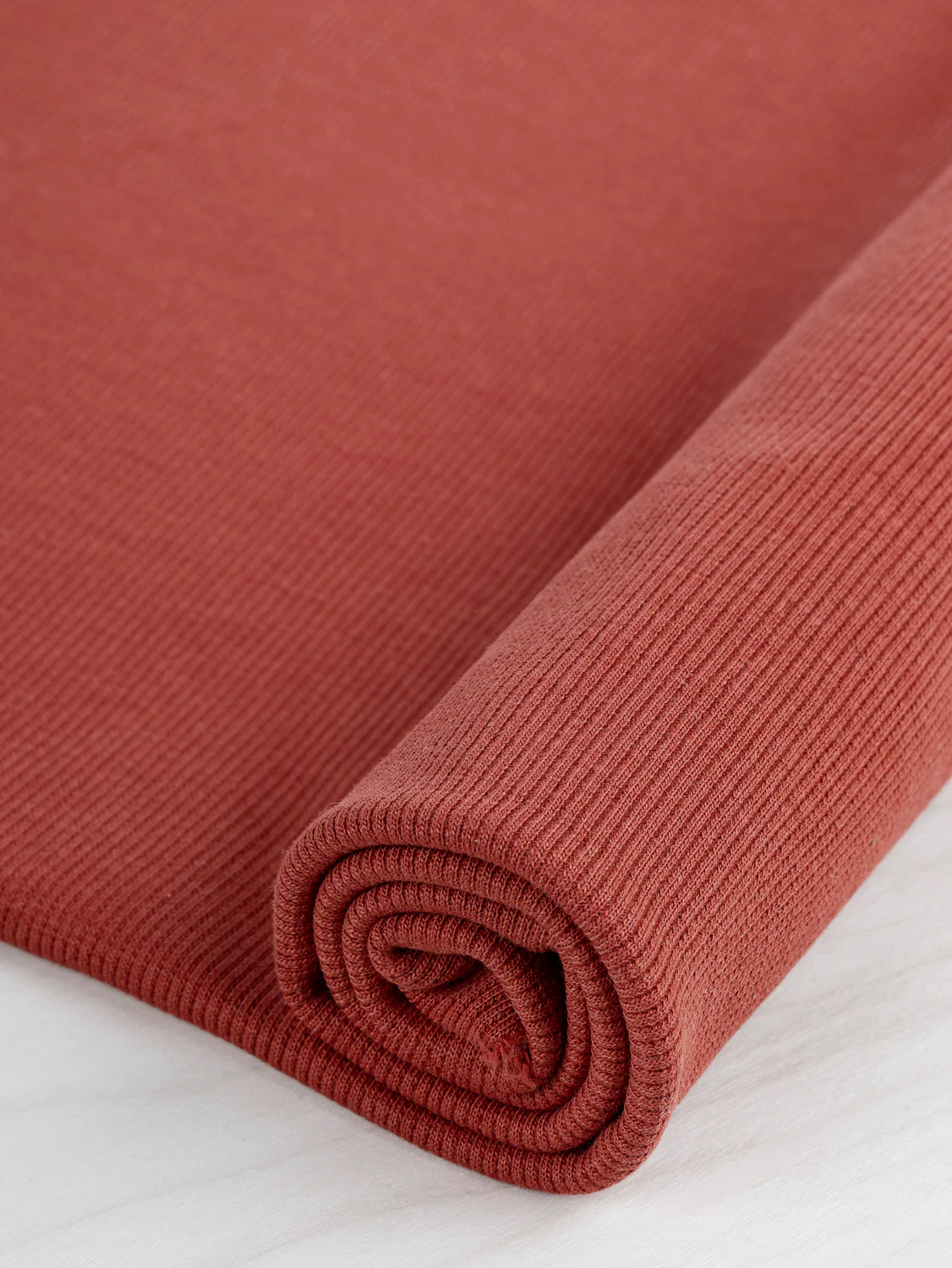 Organic Cotton Rib - Brick