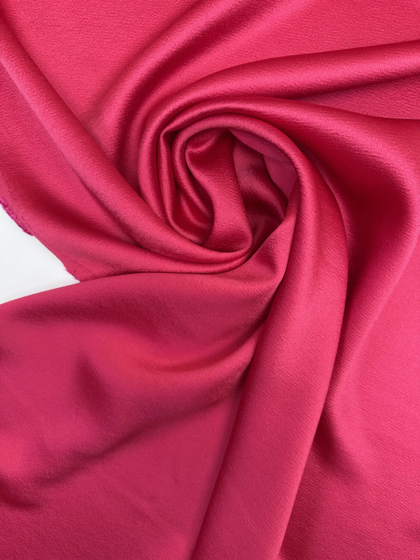 Rayon Satin - Textured - Bright Pink