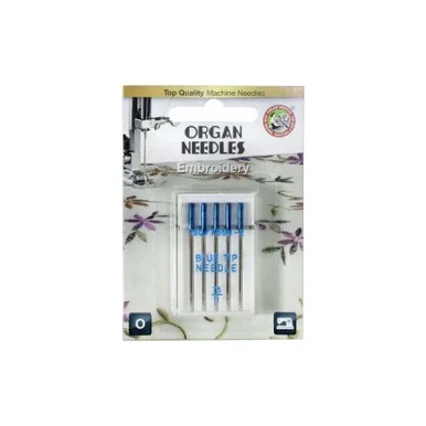 Organ - Embroidery Needles - Blue Tip - 75/11 - 5Pk