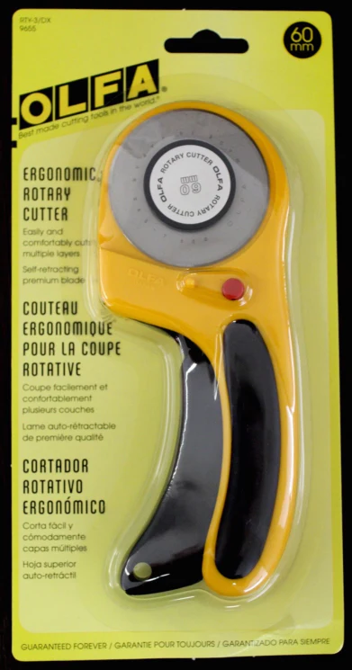 OLFA 60mm Deluxe Ergonomic Rotary Cutter