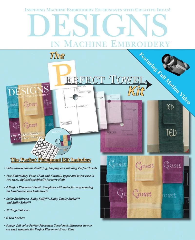 Perfect Towel Kit by Designs in Machine Embroidery