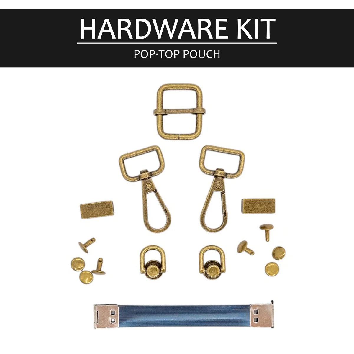 Hardware Kit for the Pop Top Pouch