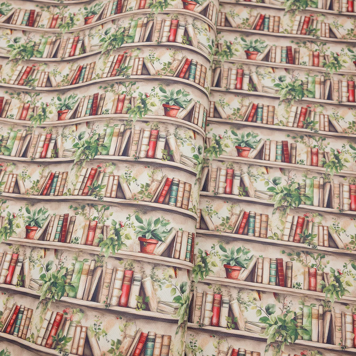 Library Retreat Printed Vinyl 18" x 53" Roll | Saffiano Texture