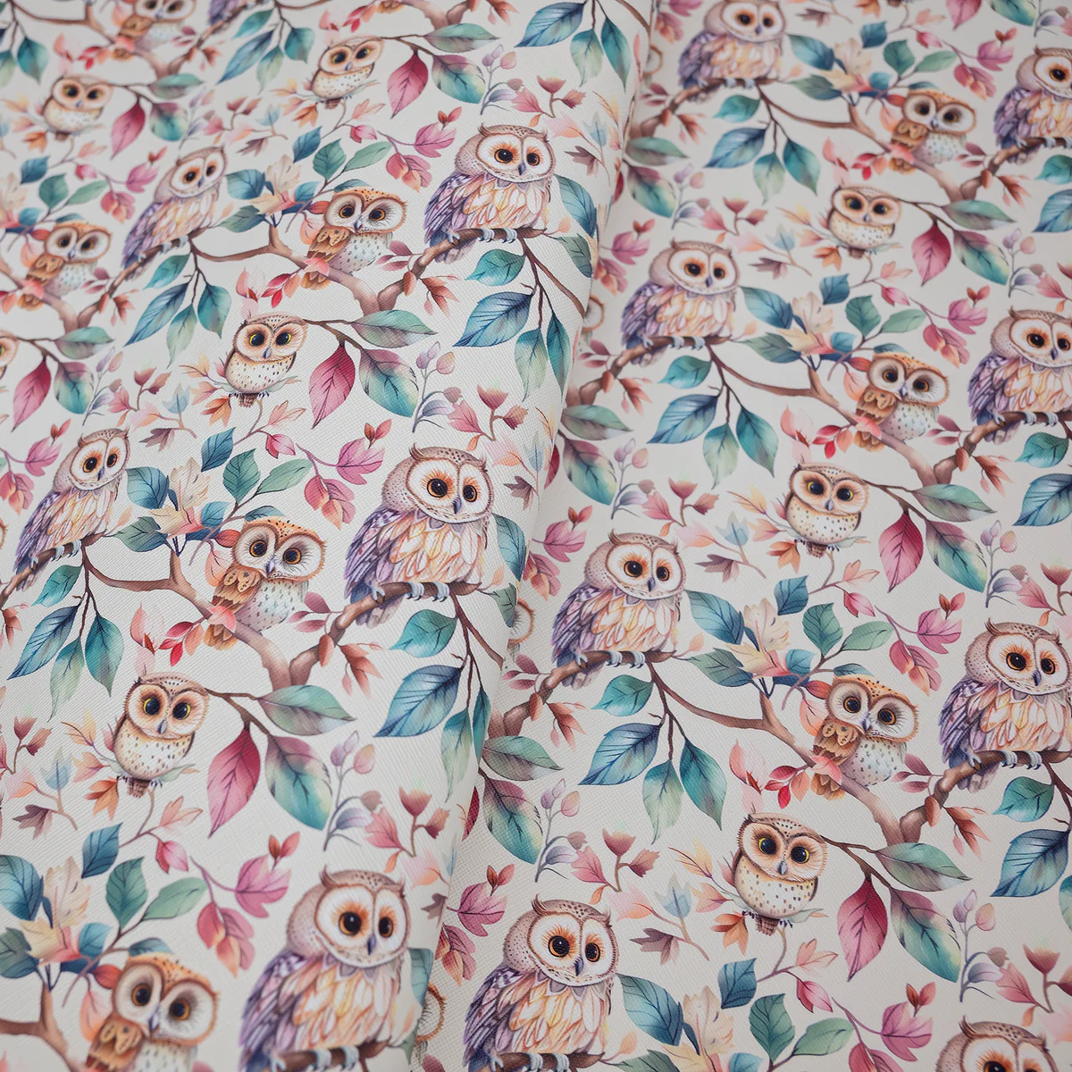 Hoot & Hallow Printed Vinyl 18" x 53" Roll | Saffiano Texture