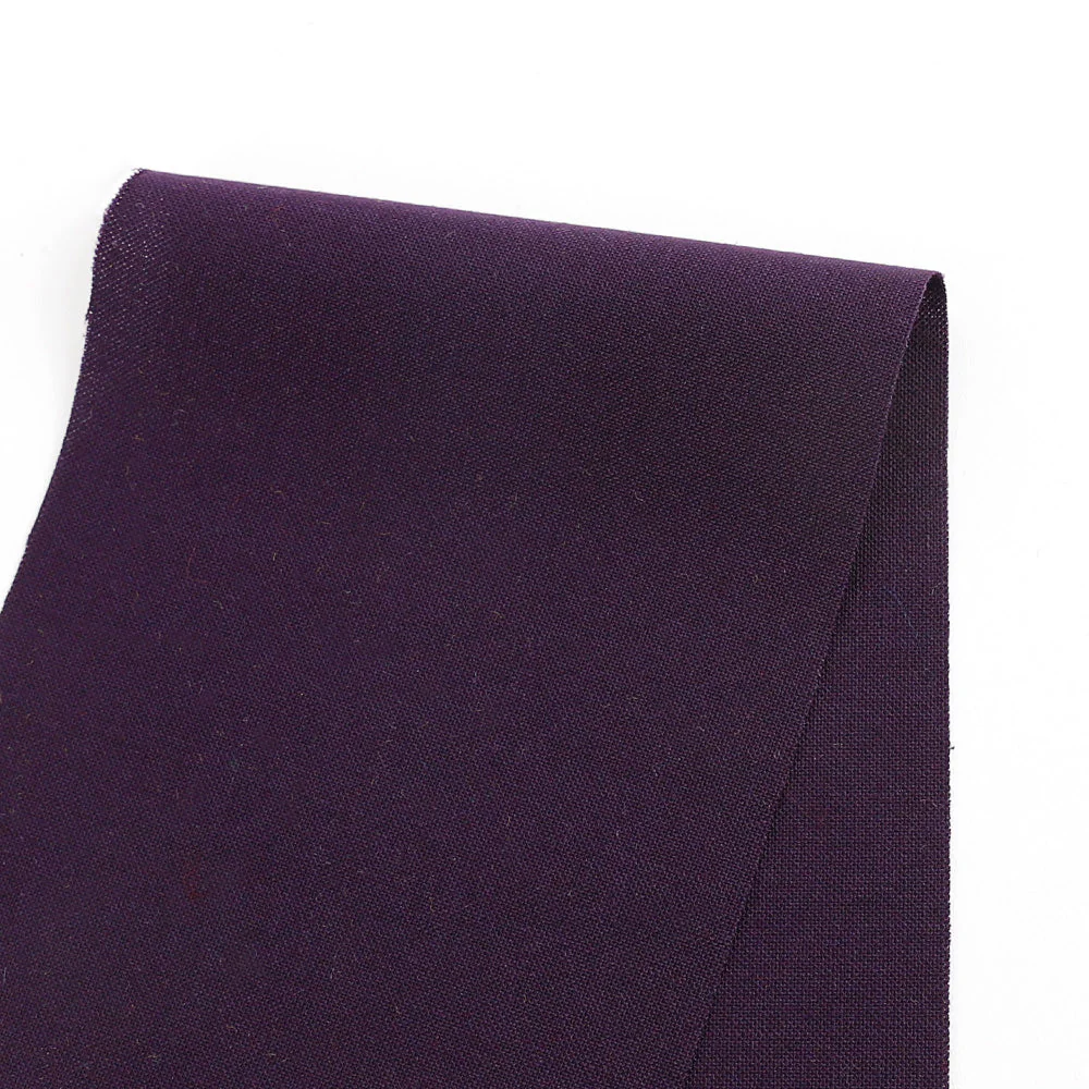 Stretch Poly / Wool Suiting - Aubergine (pieces)