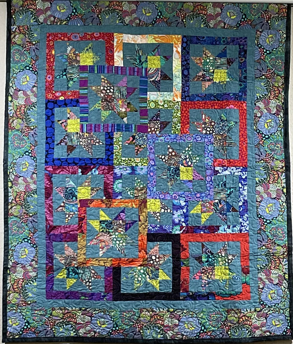 Quilt-Layered Stars--32.5"x39.5"