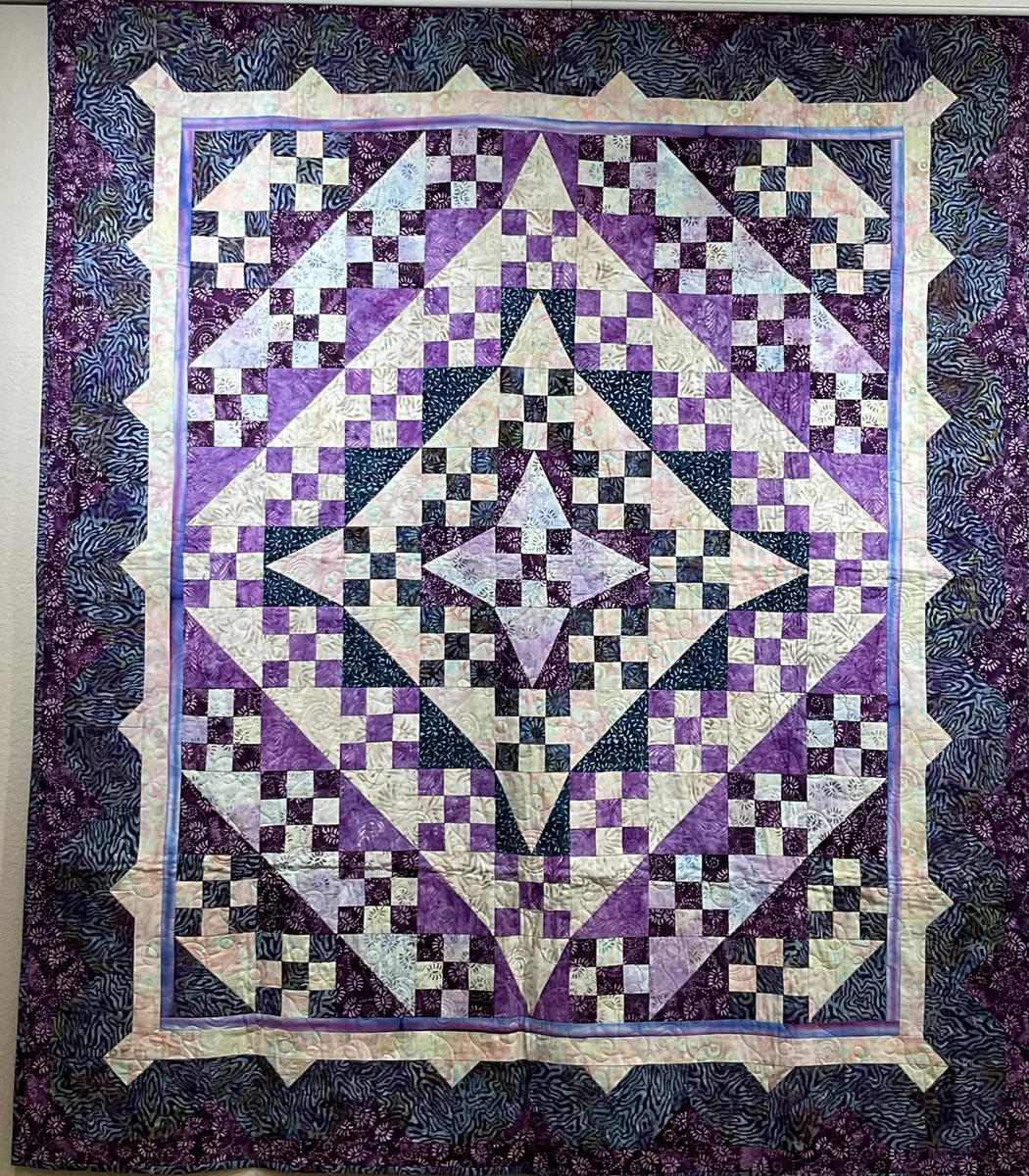 Quilt-Patches Galore (purple)--56"x64"
