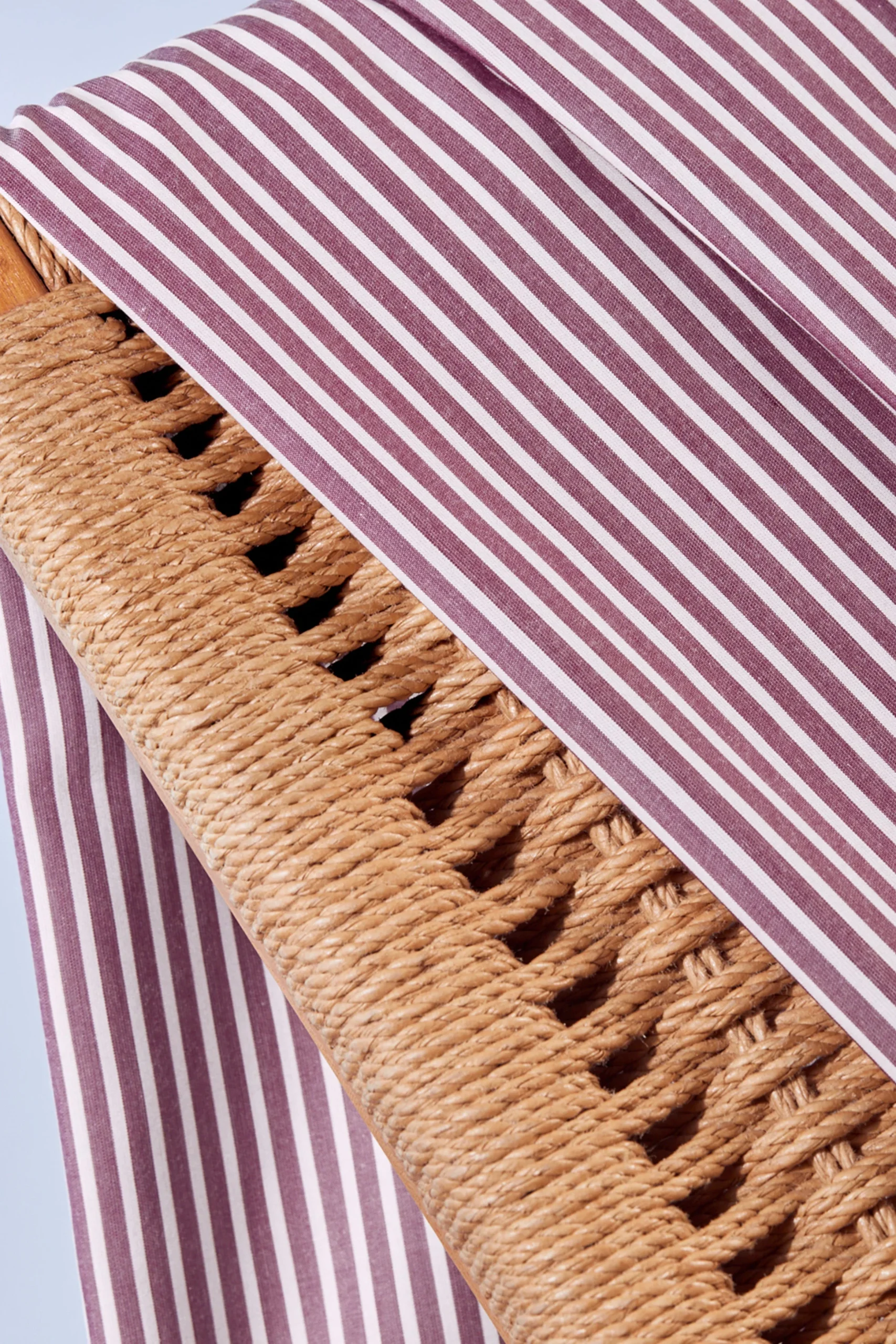 Viscose Woven Stripe - Sunray Dahlia - Raspberry and White