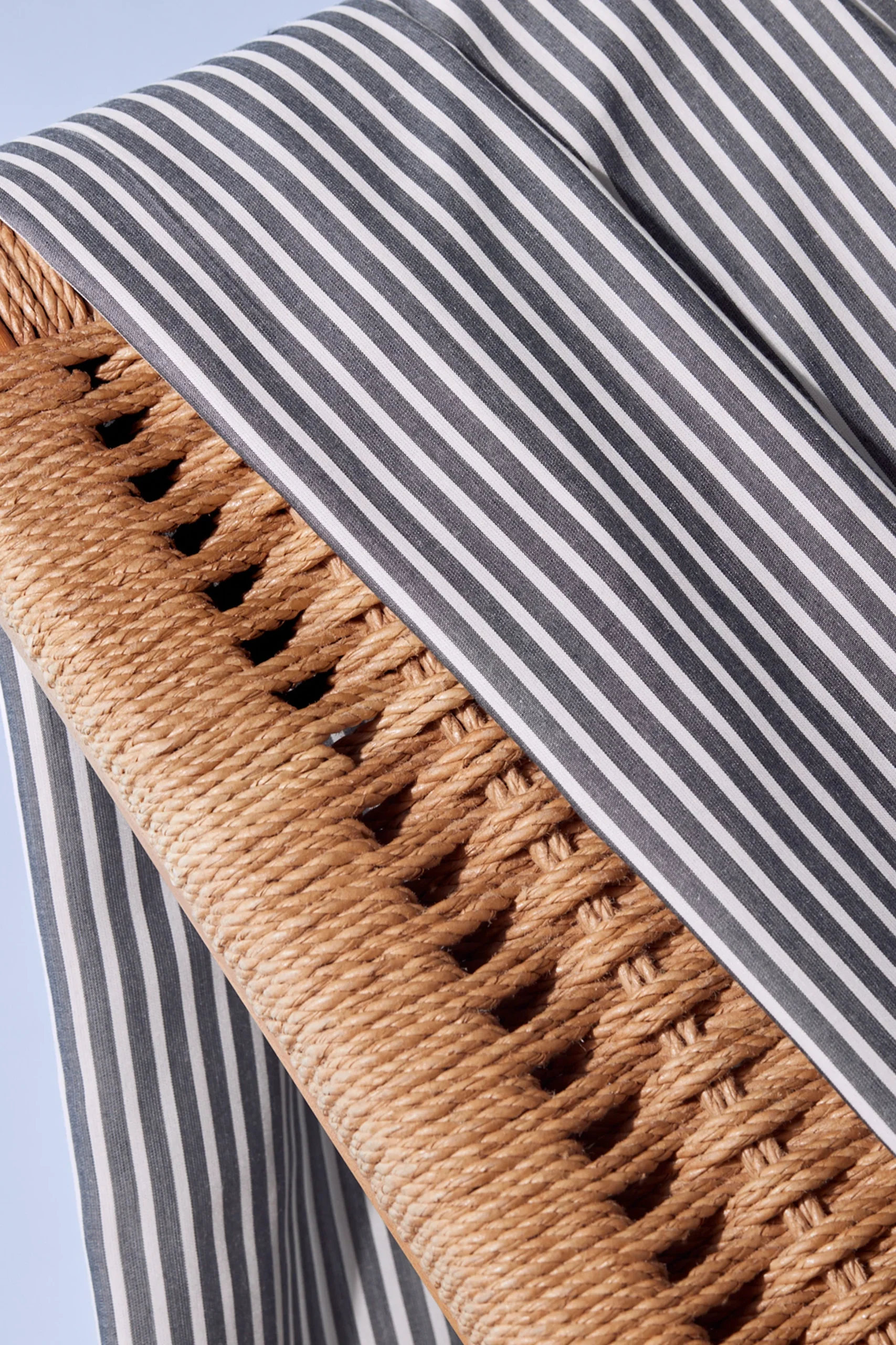 Viscose Woven Stripe - Sunray Forest - Gray and White