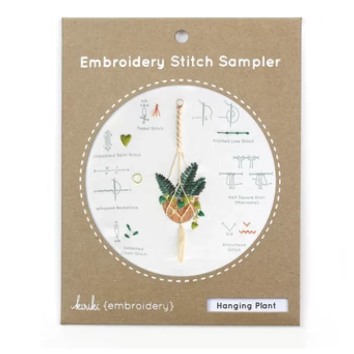 Hanging Plant Embroidery Stitch Sampler