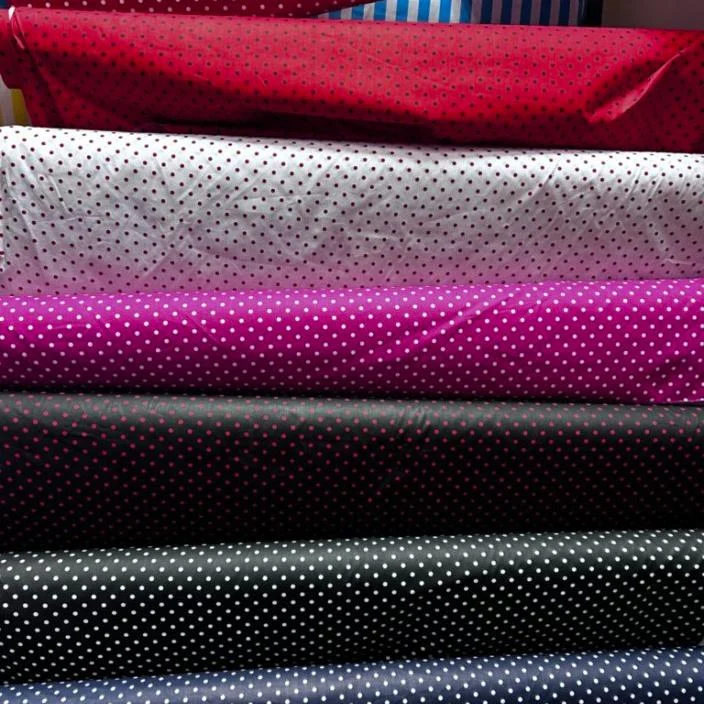 Small Polka Dot Poly Cotton Fabric 60 Inches Wide by The Yard