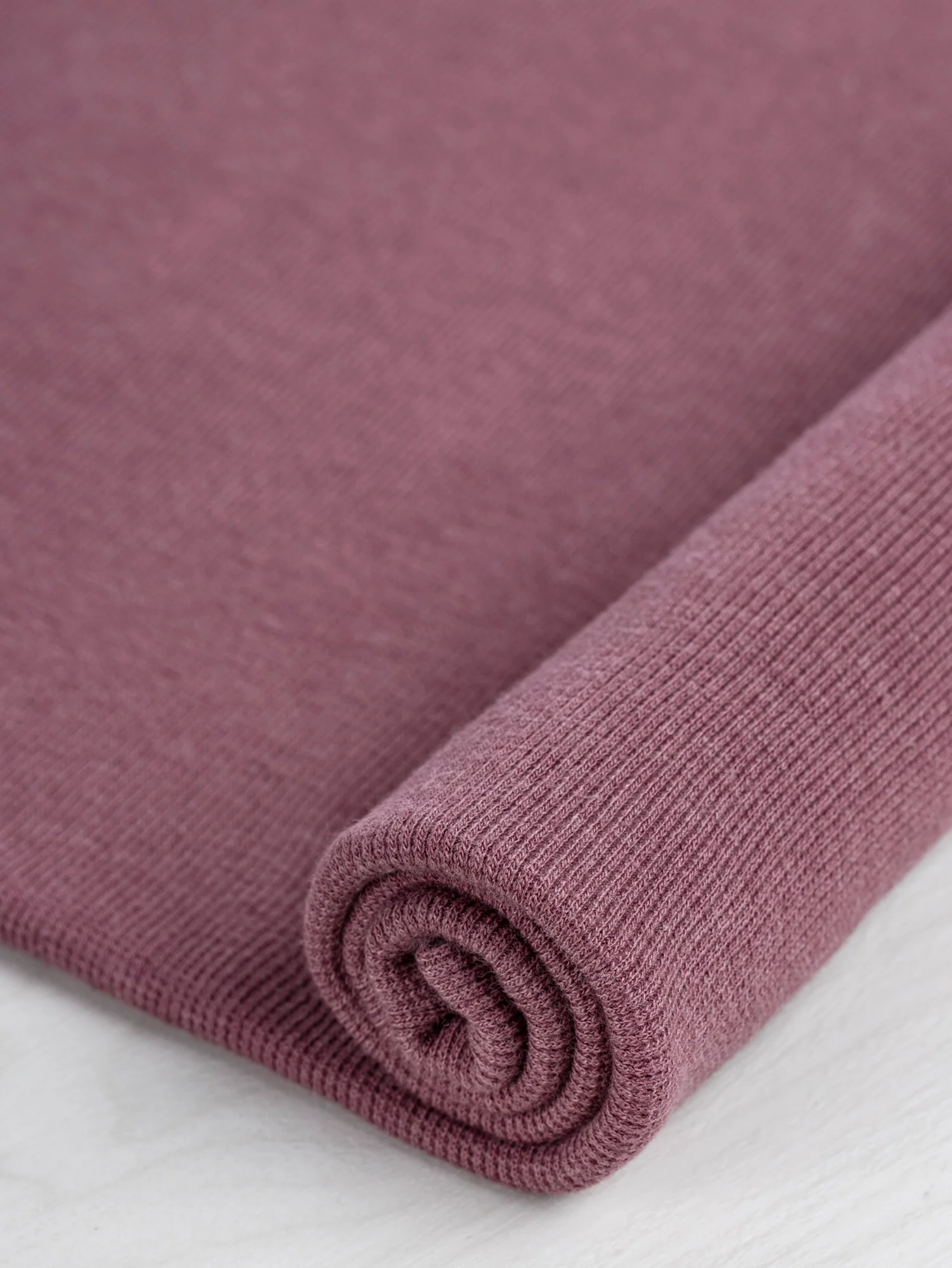 Tencel Lyocell Organic Cotton Tubular Rib Knit - Rosy Brown