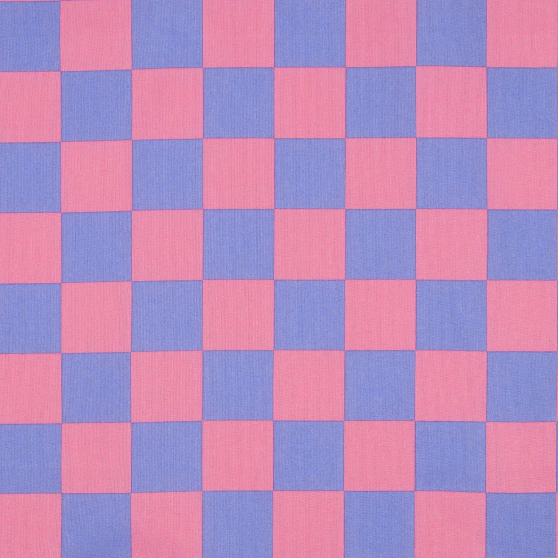 Coated Cotton in Pink Check