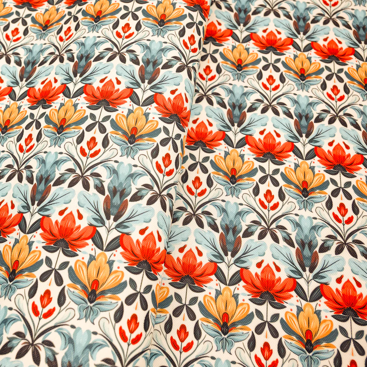 Folk Dance Water-Resistant Canvas 18" x 58" Roll