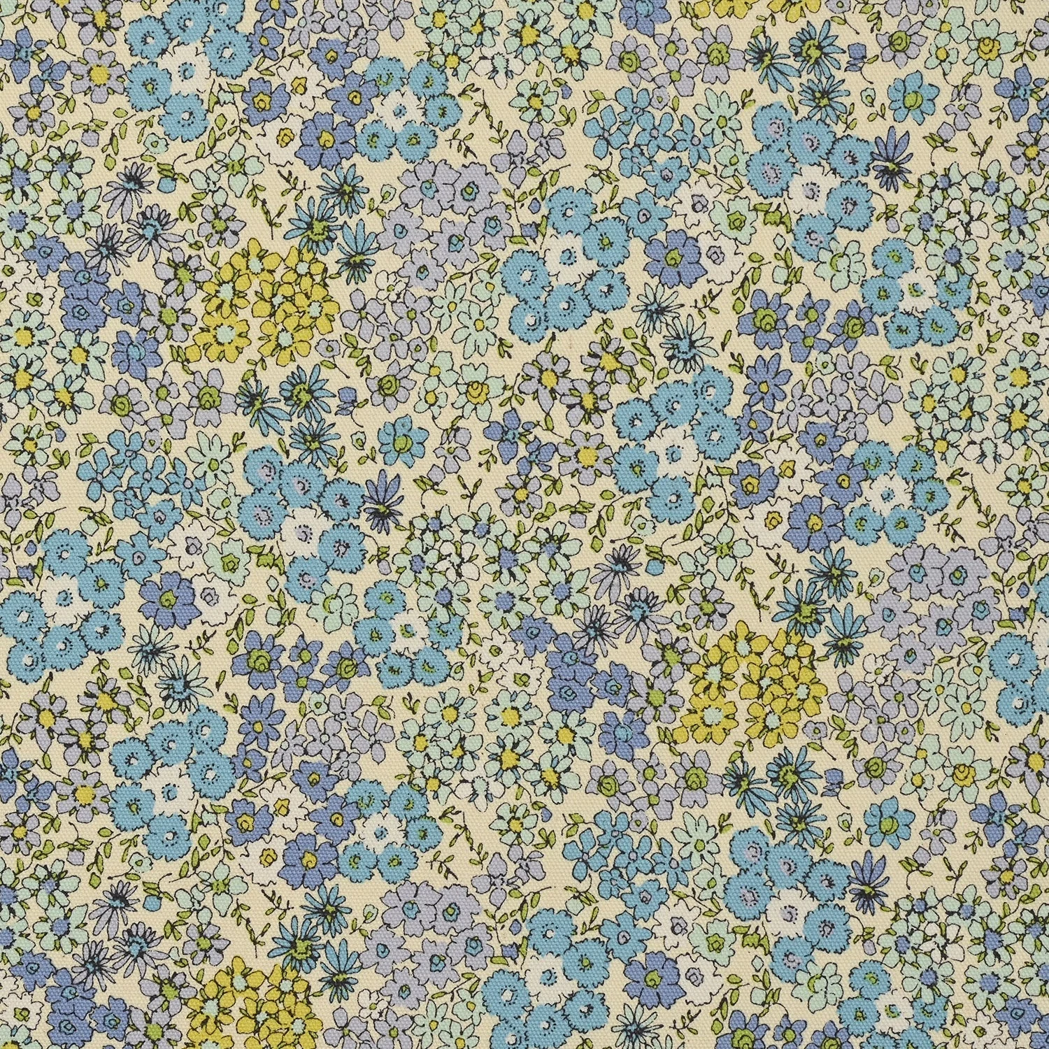 A Girl's Dream Cotton Oxford: Ditsy Floral in Blue