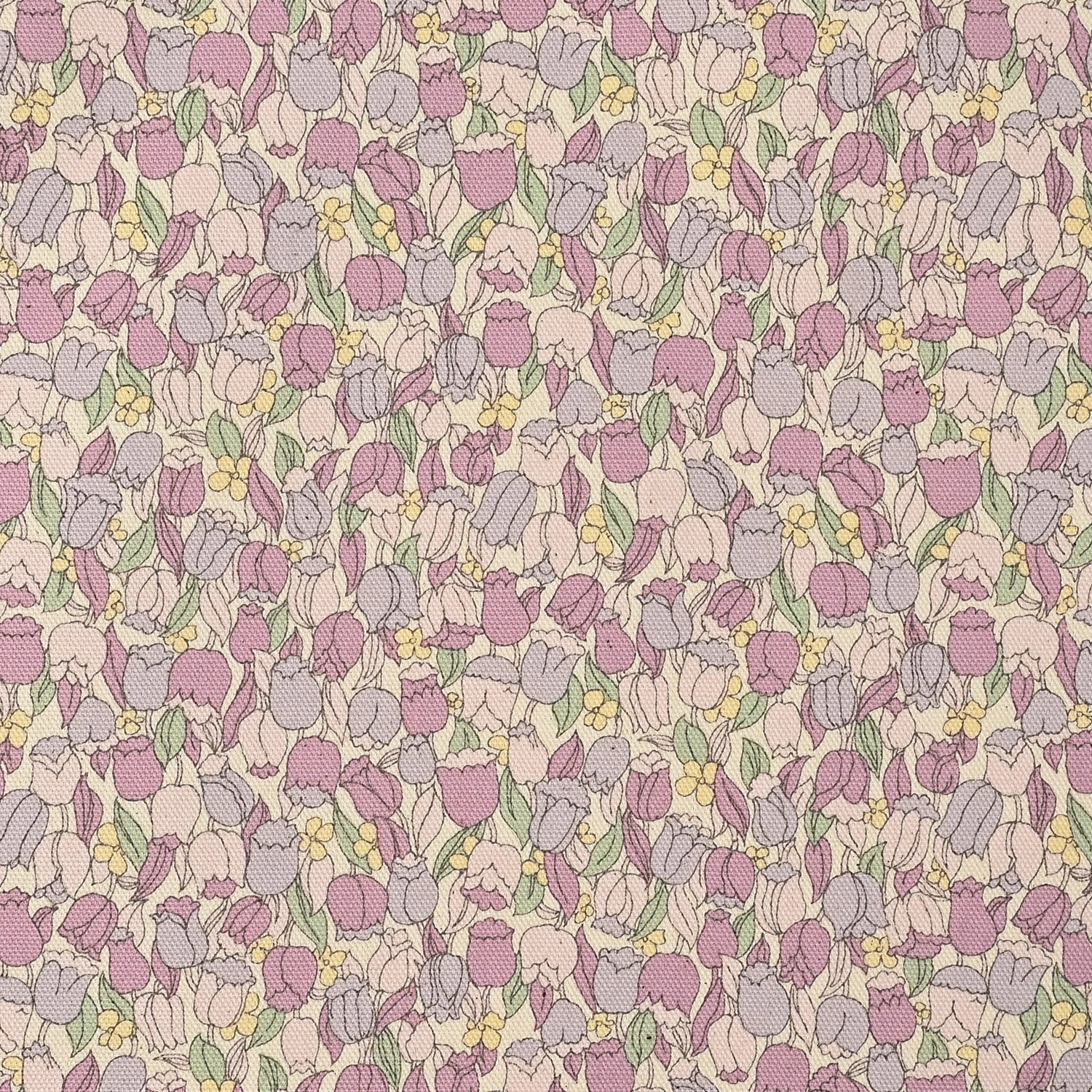 A Girl's Dream Cotton Oxford: Ditsy Tulip in Purple
