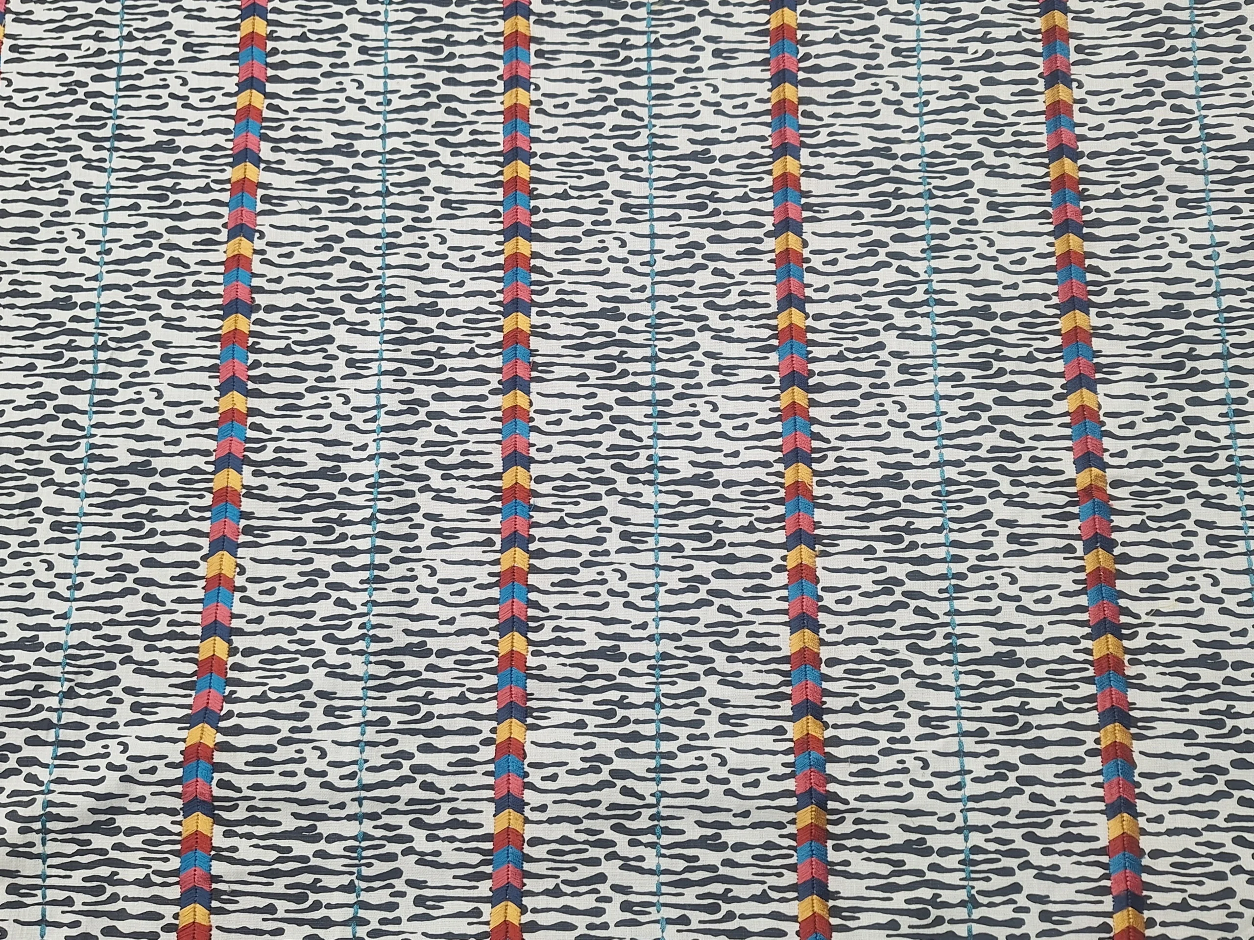 P/Kaufmann Kahl Printed & Embroidered Fabric in Confetti