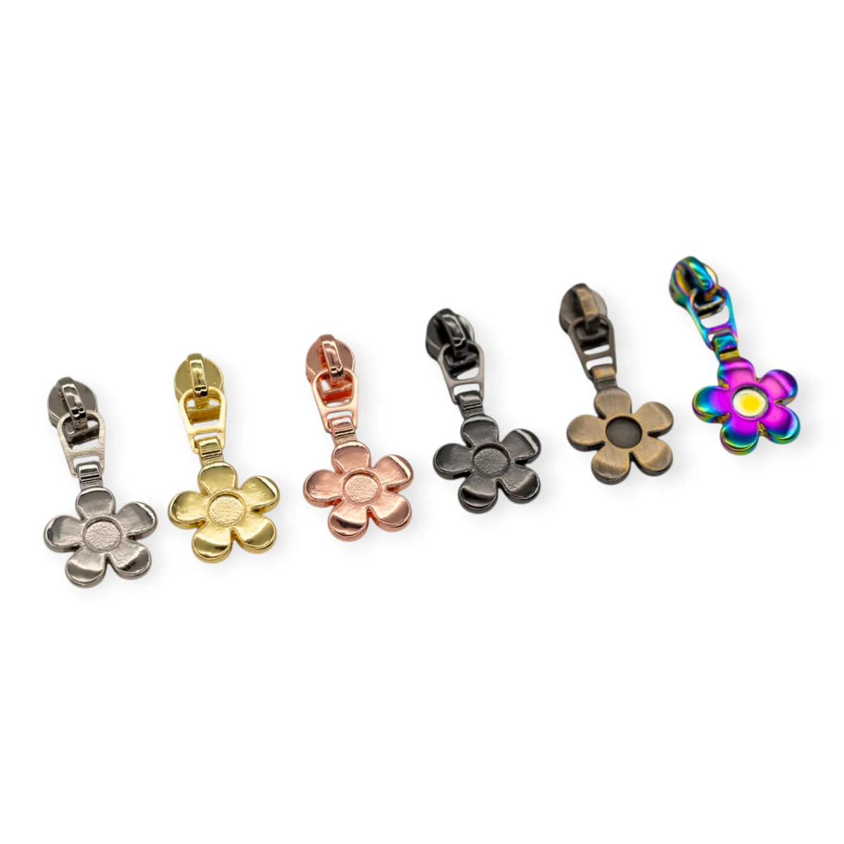 #3 Zipper Pulls - Flower - Set of 4