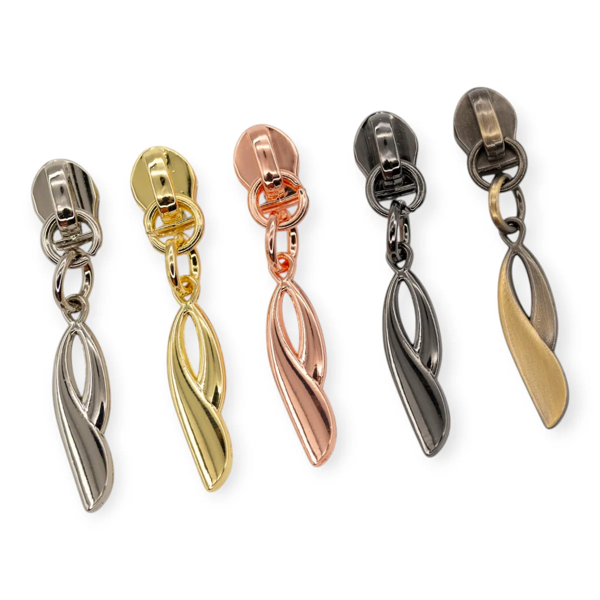 #3 Zipper Pulls - Twist- Set of 4