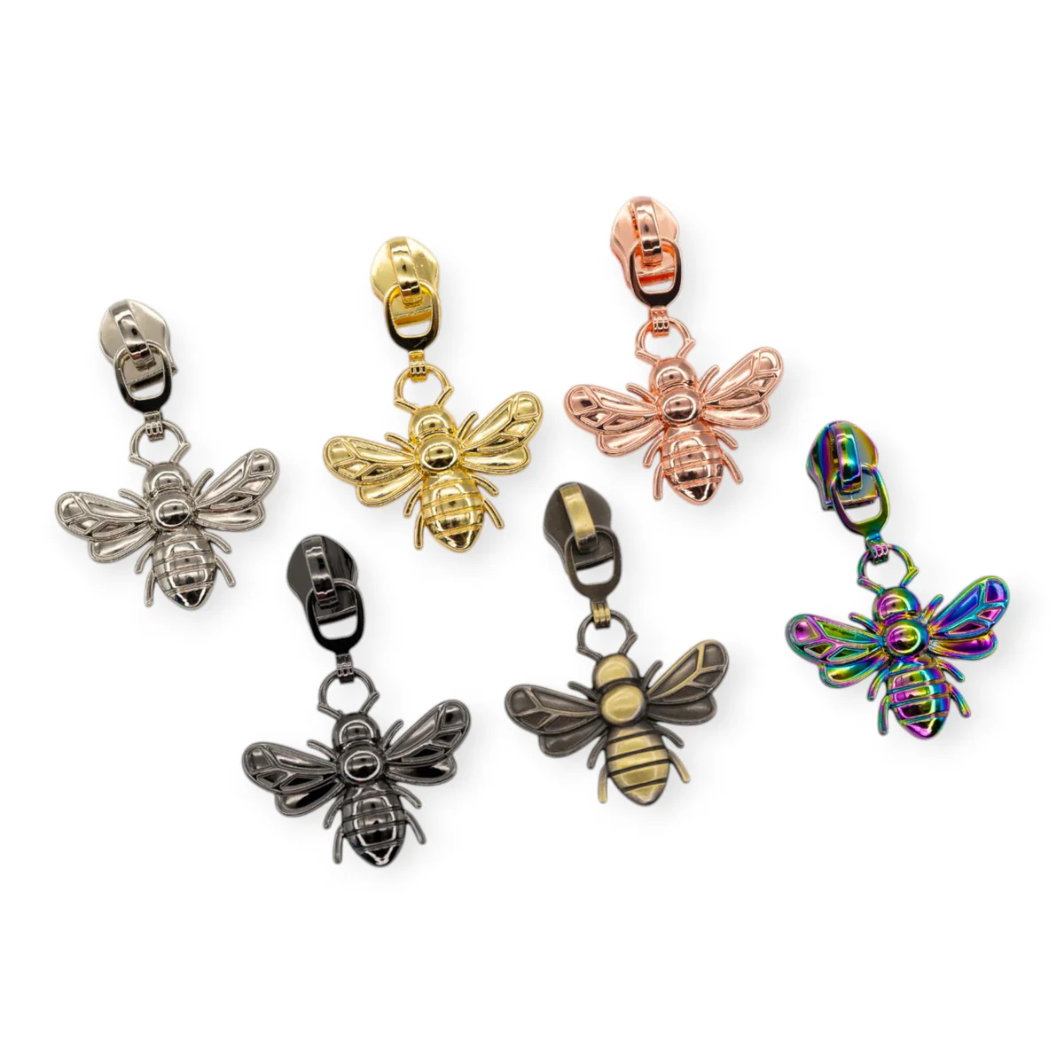 #5 Zipper Pulls - Honey Bee - Set of 4