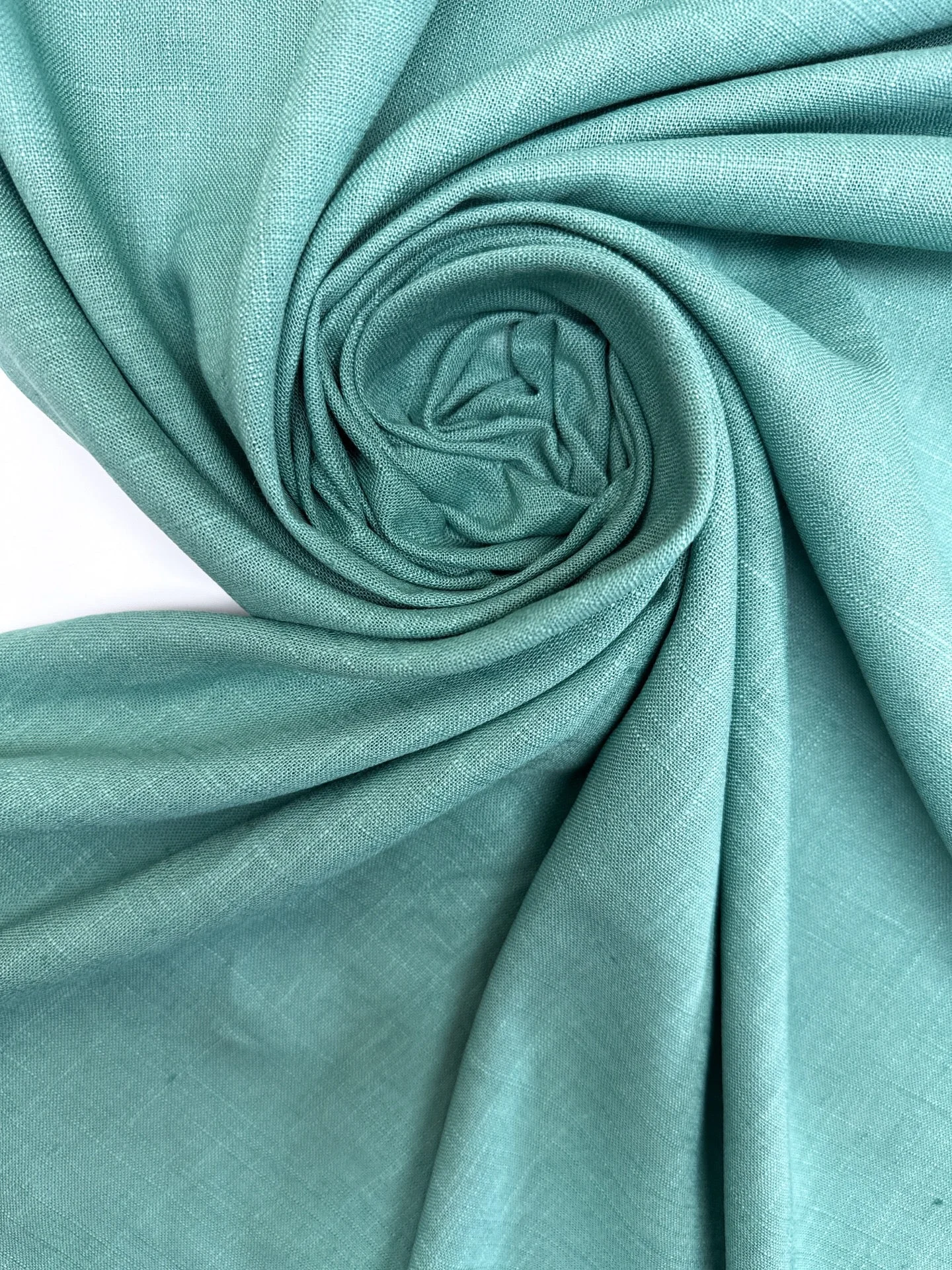 Linen Blend Shirting in Aqua