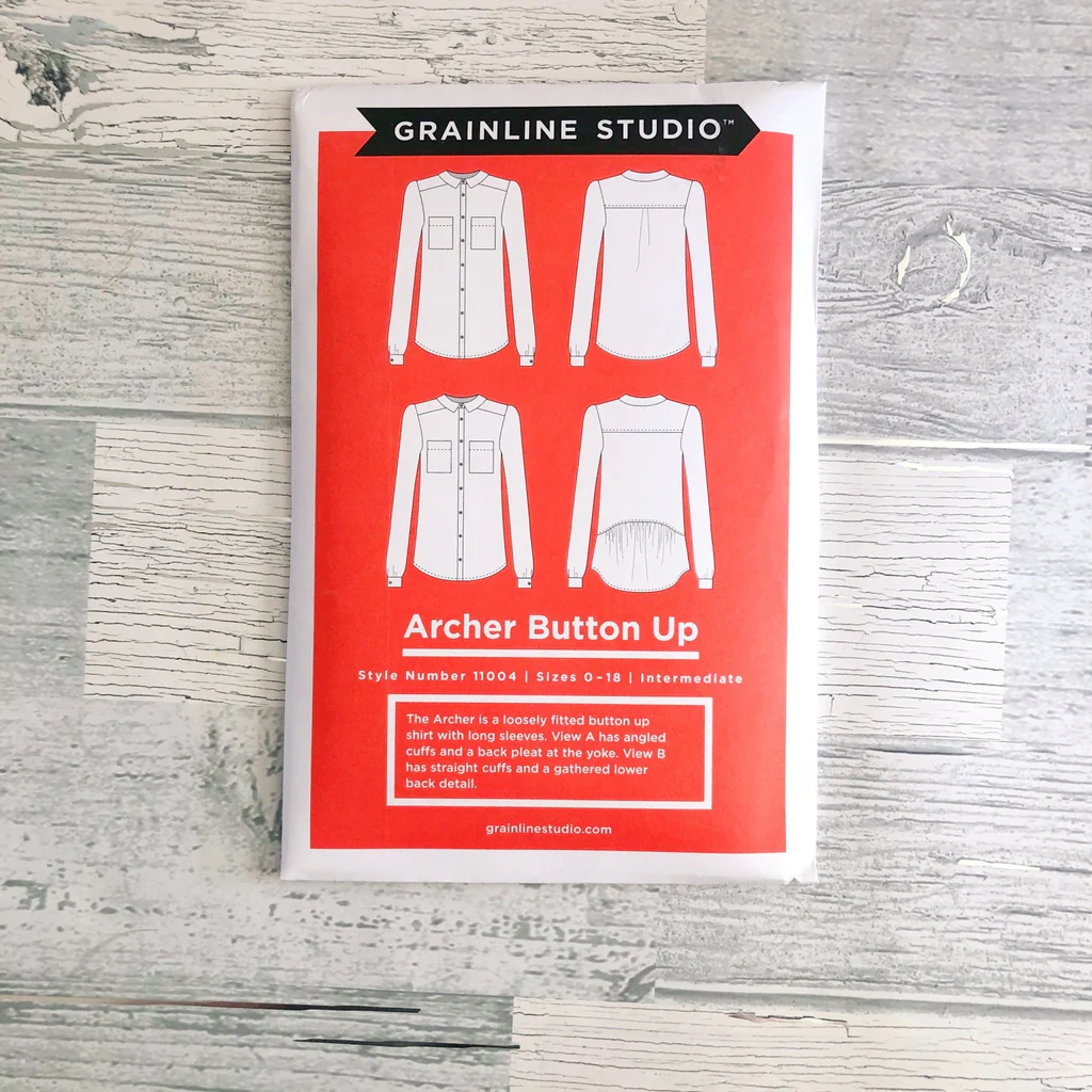 Archer Button-Up Shirt Sewing Pattern by Grainline Studio