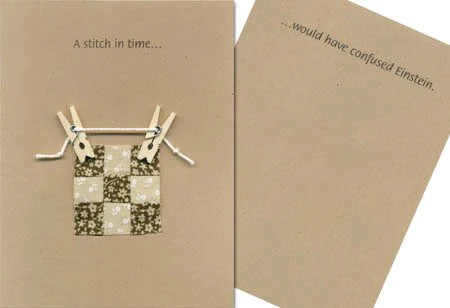 Note Card - A stitch in time....