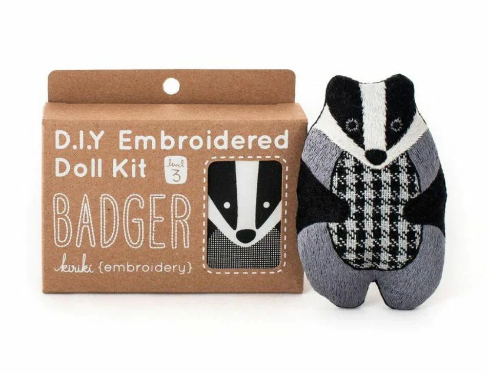 Badger Embroidered Doll Kit