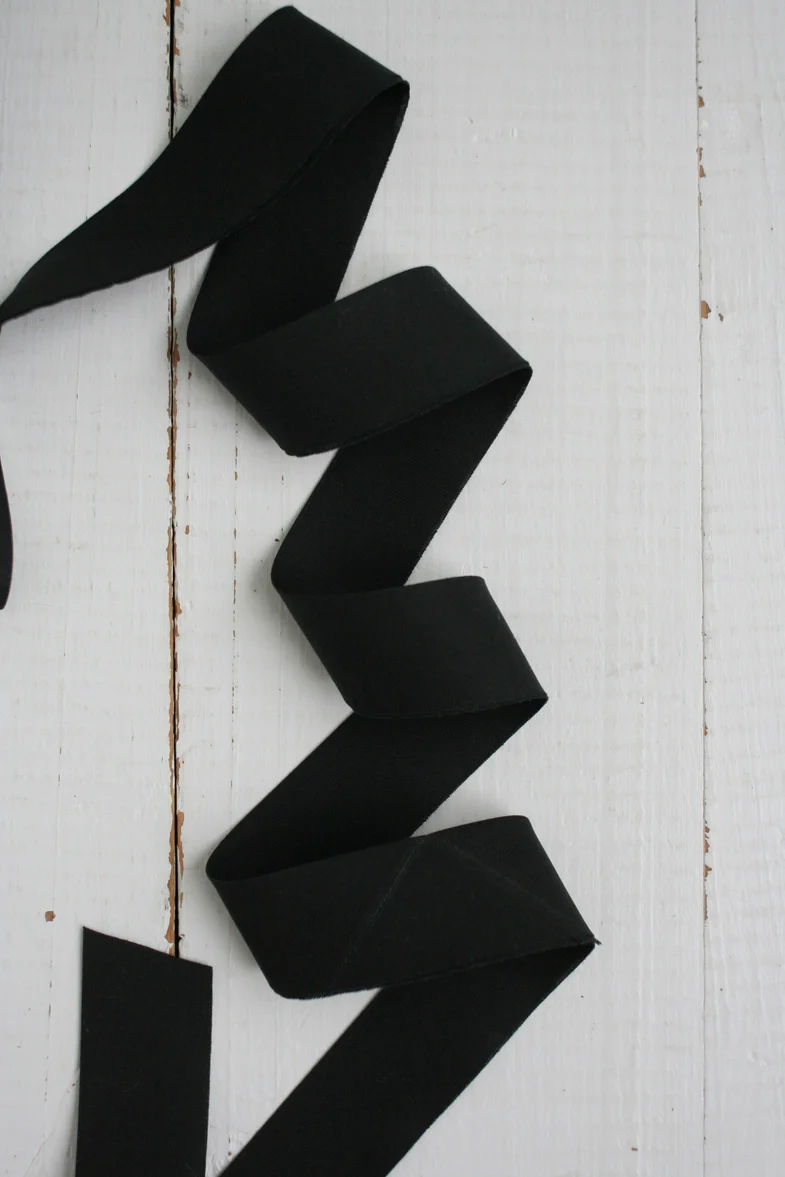 Black Solid Bias Quilt Binding: Precut, 8 Yards