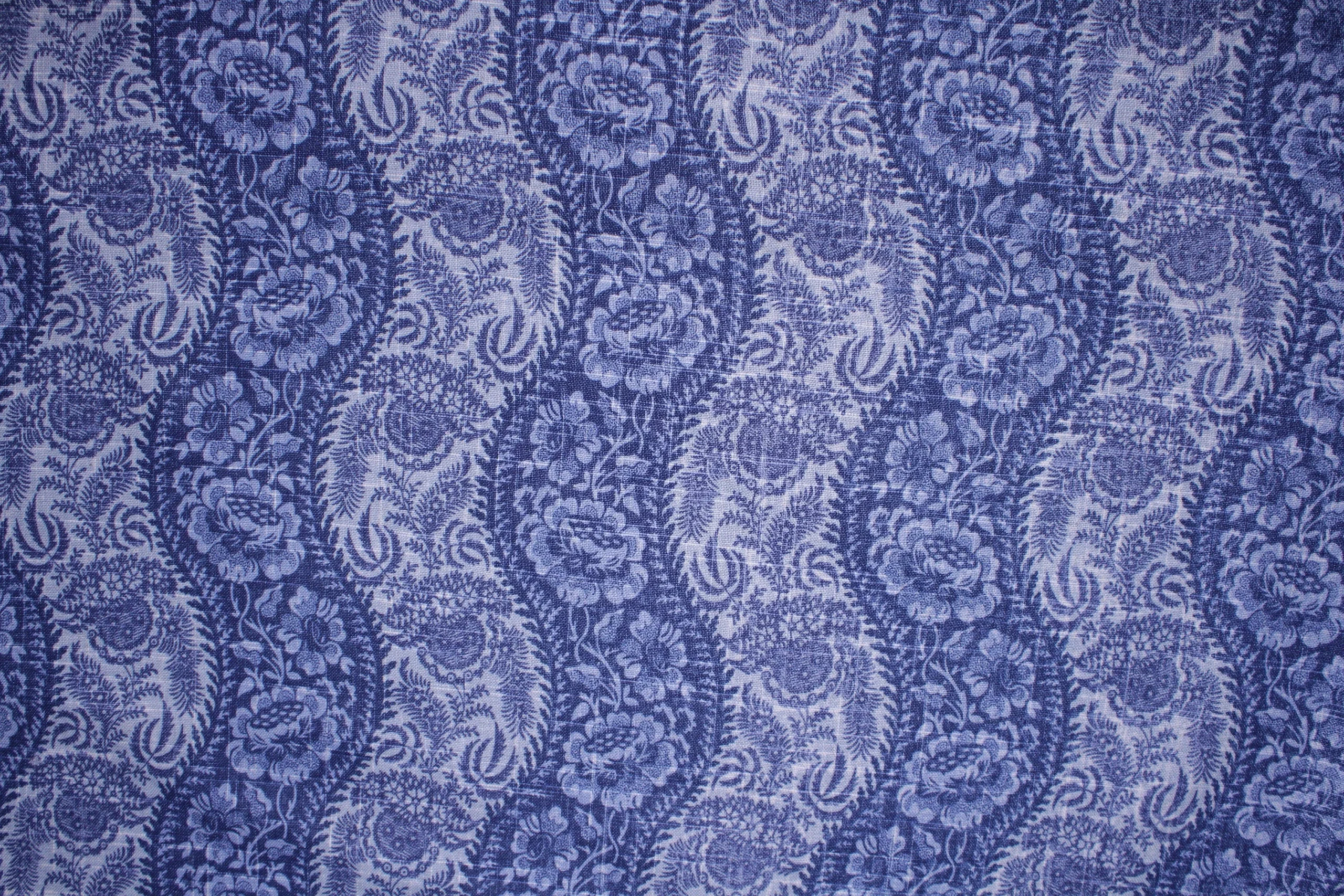 Duralee Bonnie Fabric in Denim Blue